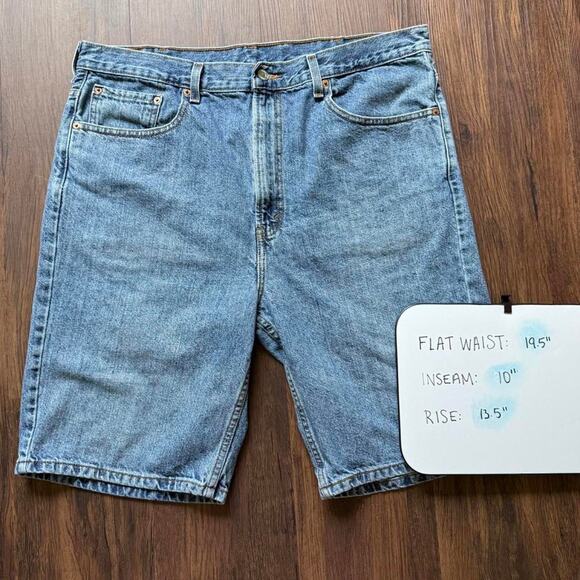 Levi’s 505 Blue Denim Jorts W38 100% Cotton Made in Colombia 2006 - Picture 6 of 6